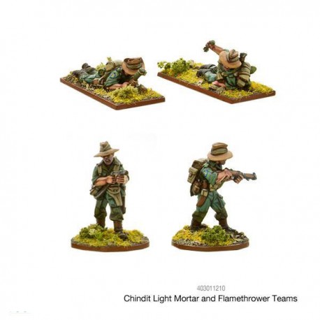 British Chindit flamethrower & light mortar teams 28mm WWII WARLORD GAMES British Chindit flamethrower & light mortar teams 28mm WWII WARLORD GAMES