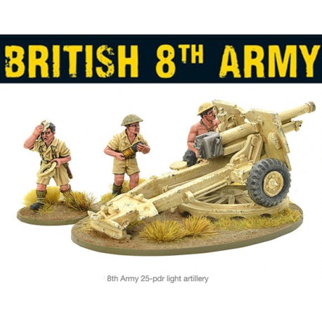 British 8th Army 25 Pounder Gun 28mm WWII WARLORD GAMES British 8th Army 25 Pounder Gun 28mm WWII WARLORD GAMES