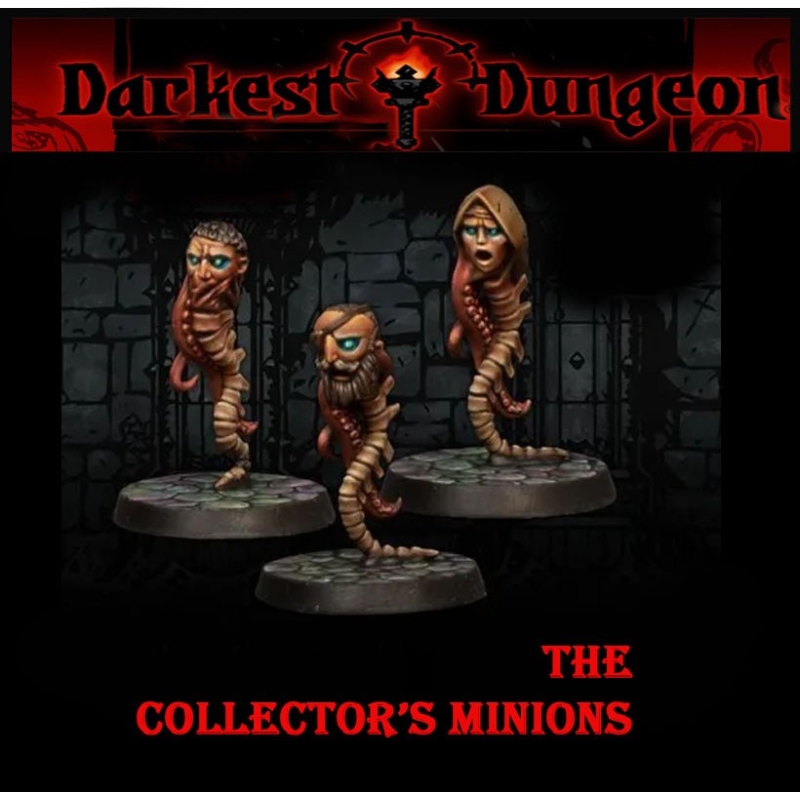 THE COLLECTOR W/ Collected 28mm RPG miniatures DARKEST DUNGEON